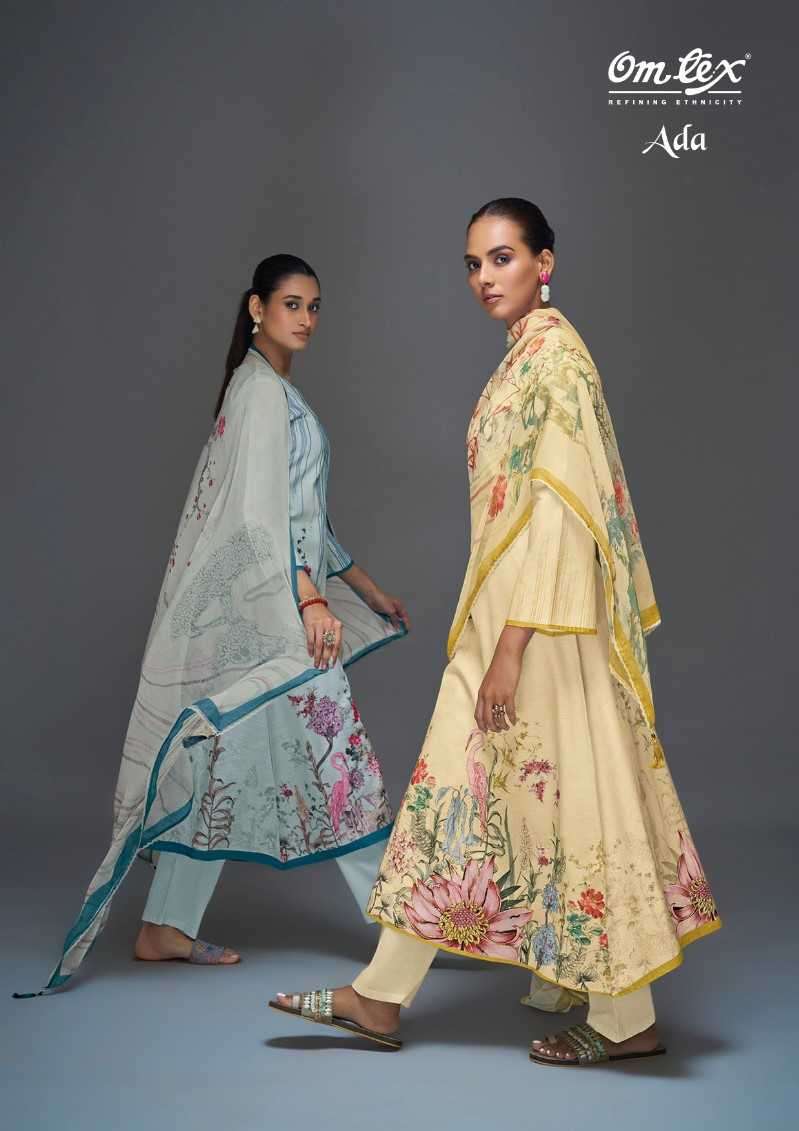 omtex ada series 5091 linen cotton digital print suit 