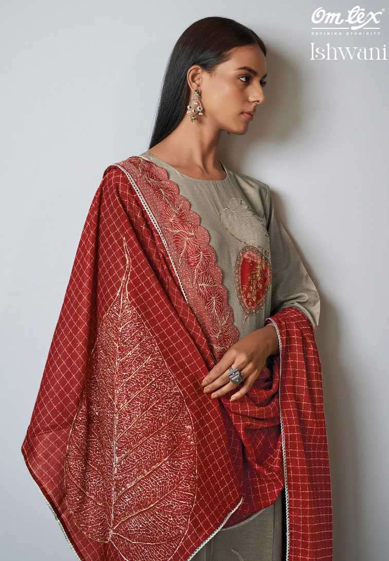 omtex ishwani series 5071 linen cotton suit 