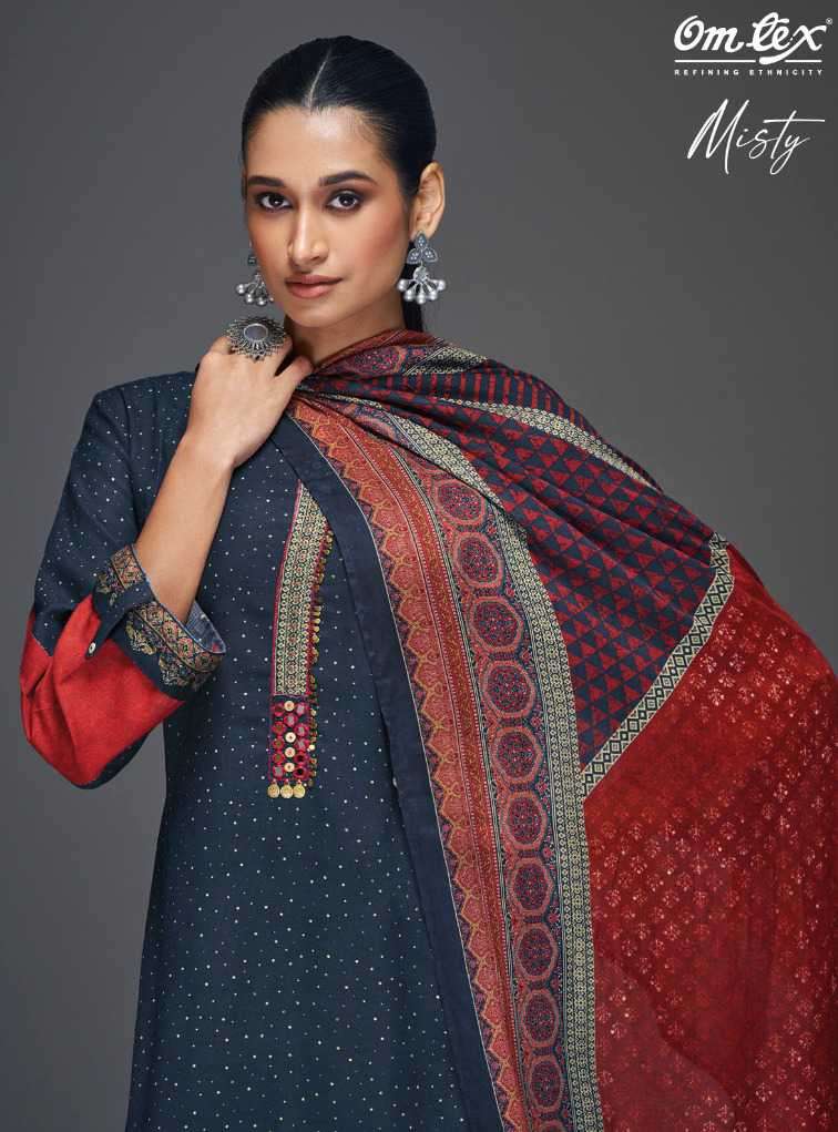 omtex misty series 5001 linen cotton digital print suit 