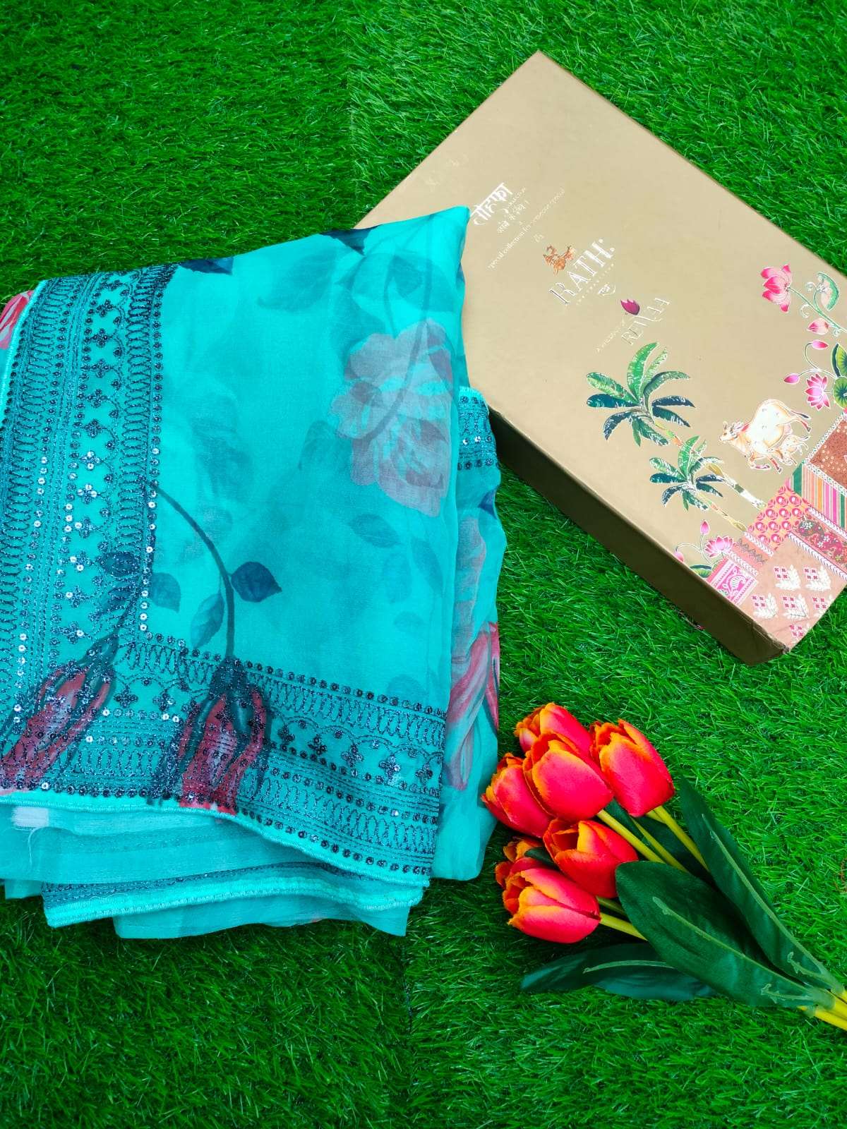 ORGANZA DESIGNER ORGANZA SILK SAREE