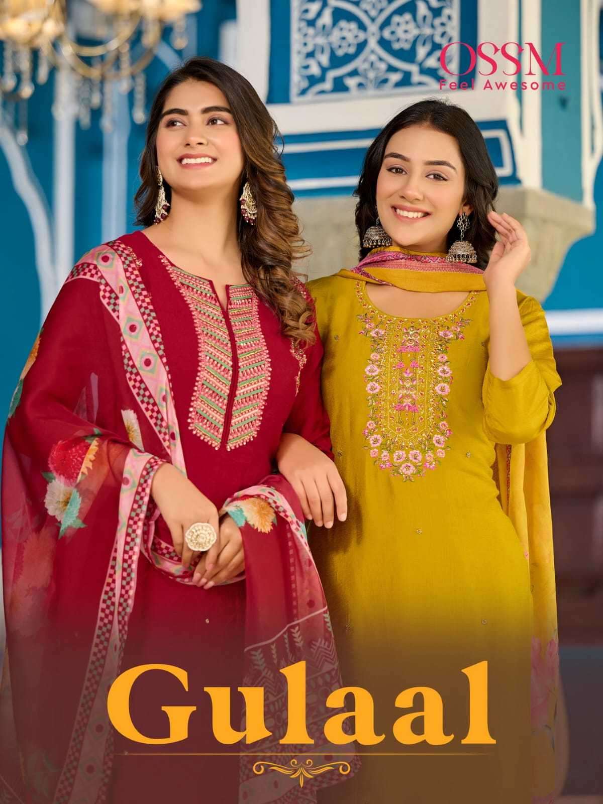 ossm gulaal series 101-104 Premium Fancy Viscose raedymade suit 