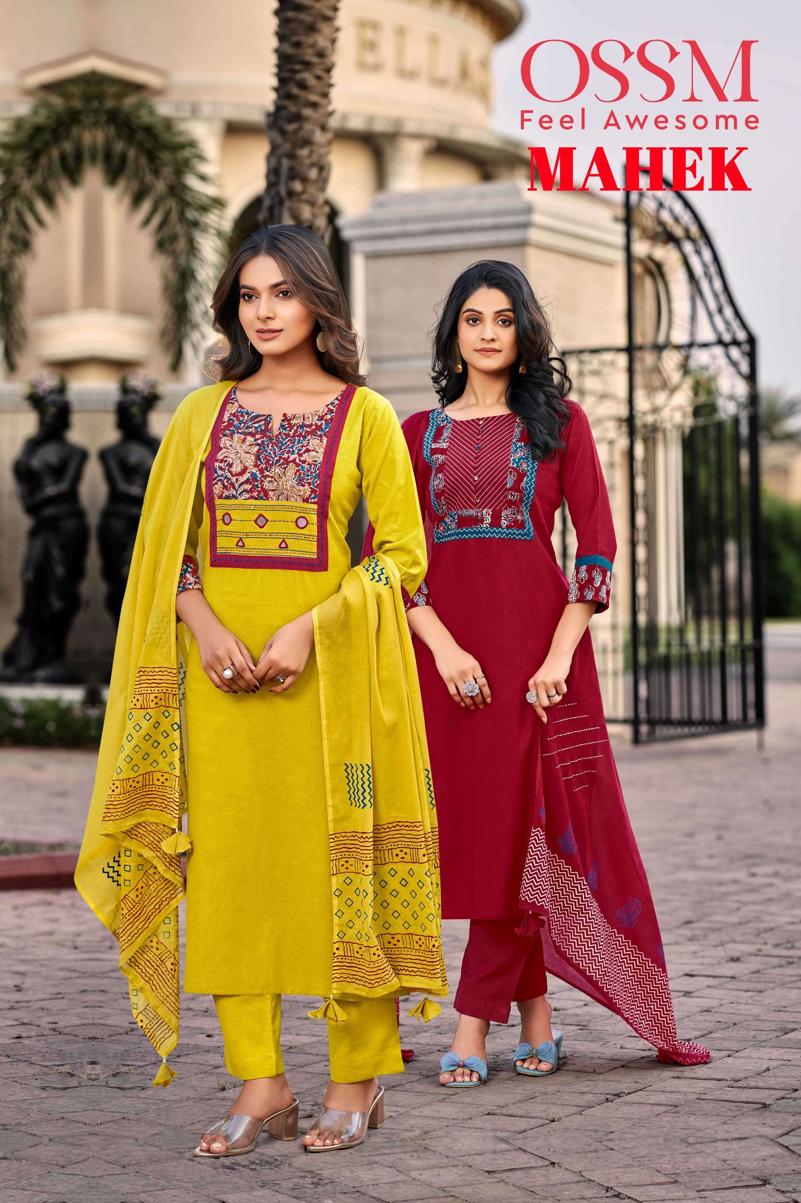 ossm mahek series 1001-1006 Viscose Vichitra Silk readymade suit