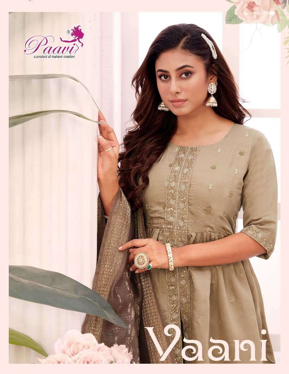 paavi vani series 1001-1008 heavy roman silk readymade suit 
