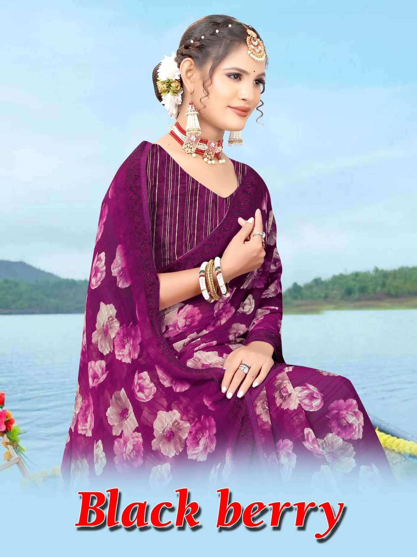 pr black berry series 5001-5006 fancy saree