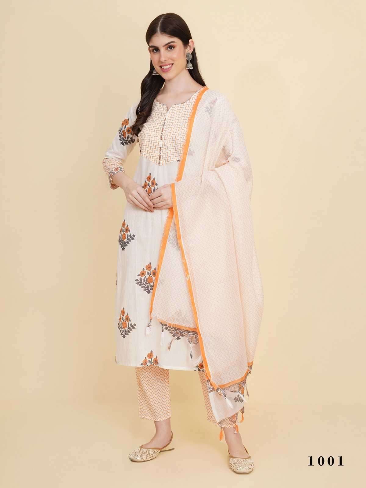 pr tanisha vol 1 series 1001-1008 cotton readymade suit 