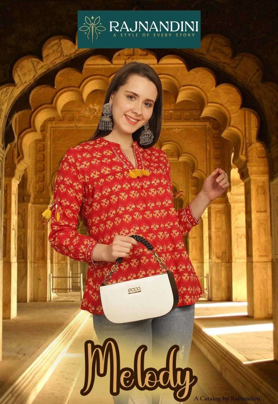 rajnandini melody by Pure Cotton Printed Tops with Handwork