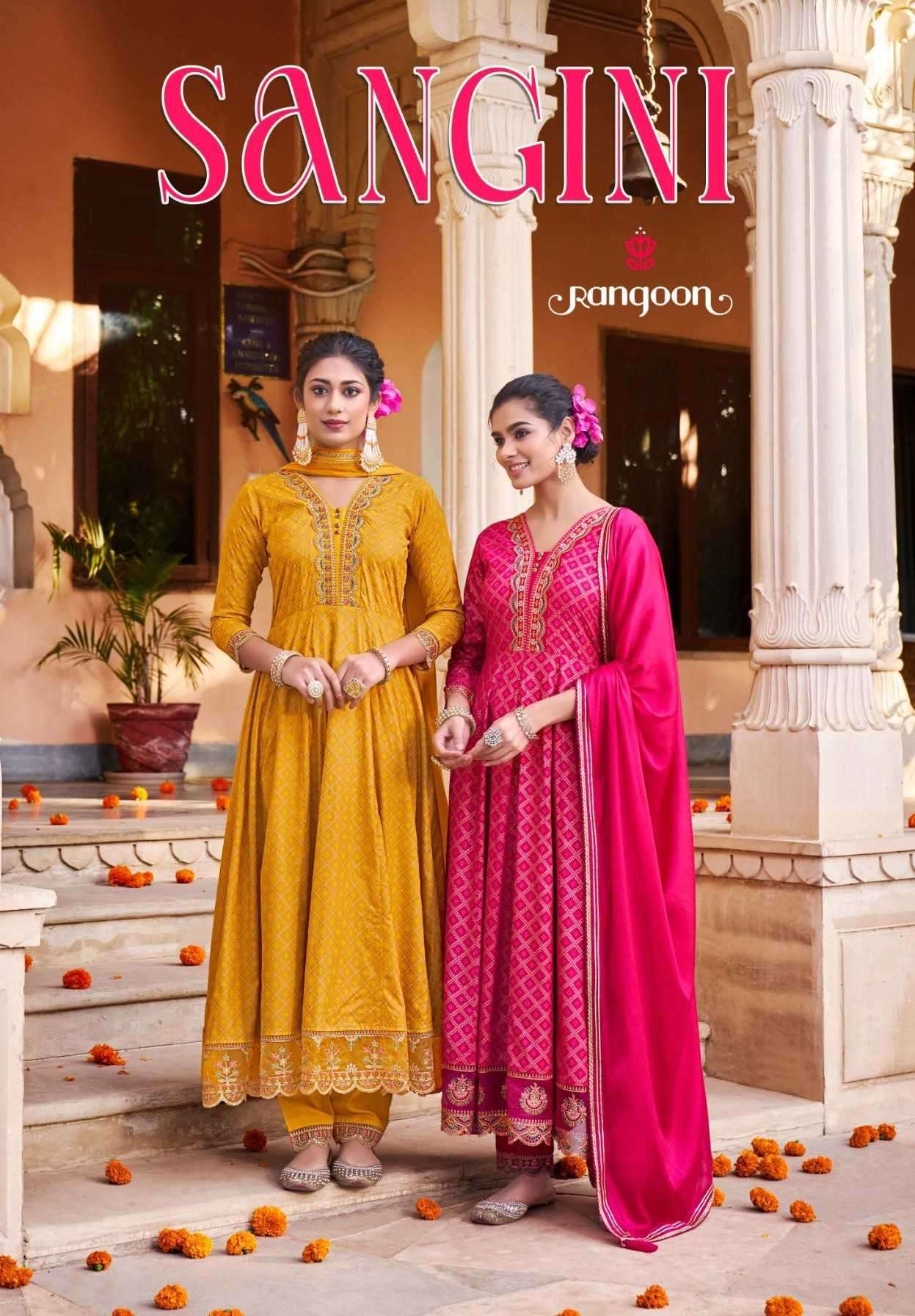 rangoon sangini series 5101-5104 Rayon readymade suit 