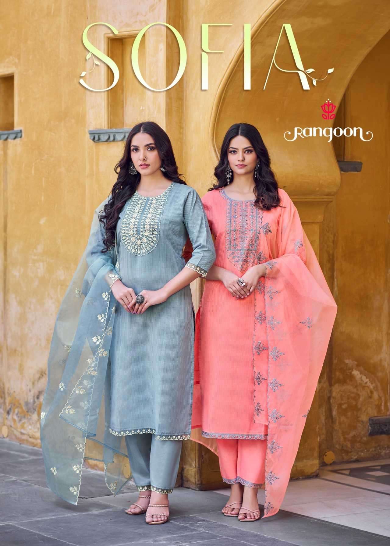 rangoon sofia series 5151-5156 Pure Cotton readymade suit 