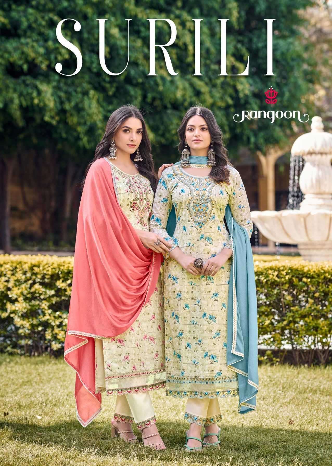 rangoon surili series 5131-5134 Pure Cotton readymade suit 