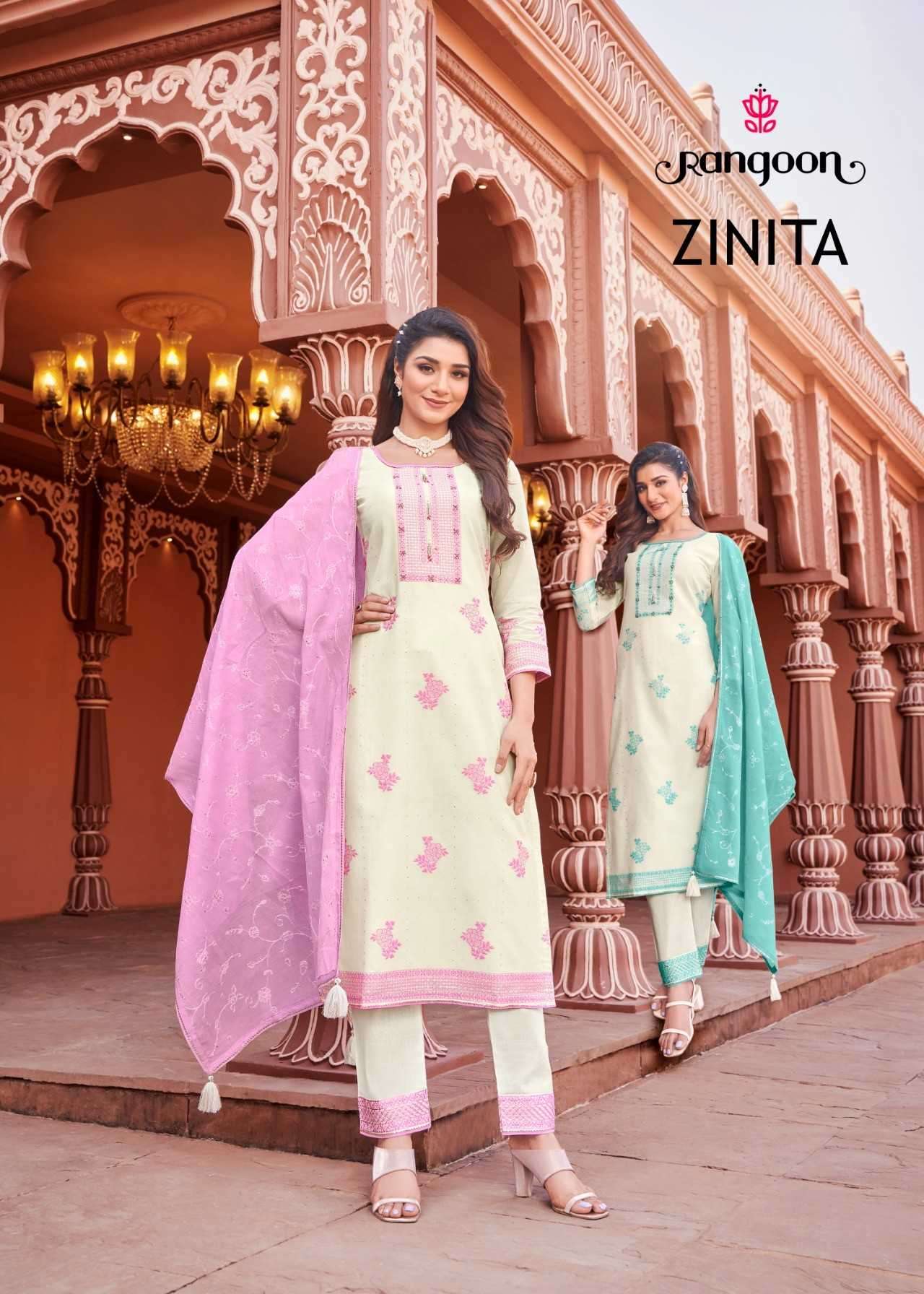 rangoon zinita series 4841-4844 Pure Cotton readymade suit 