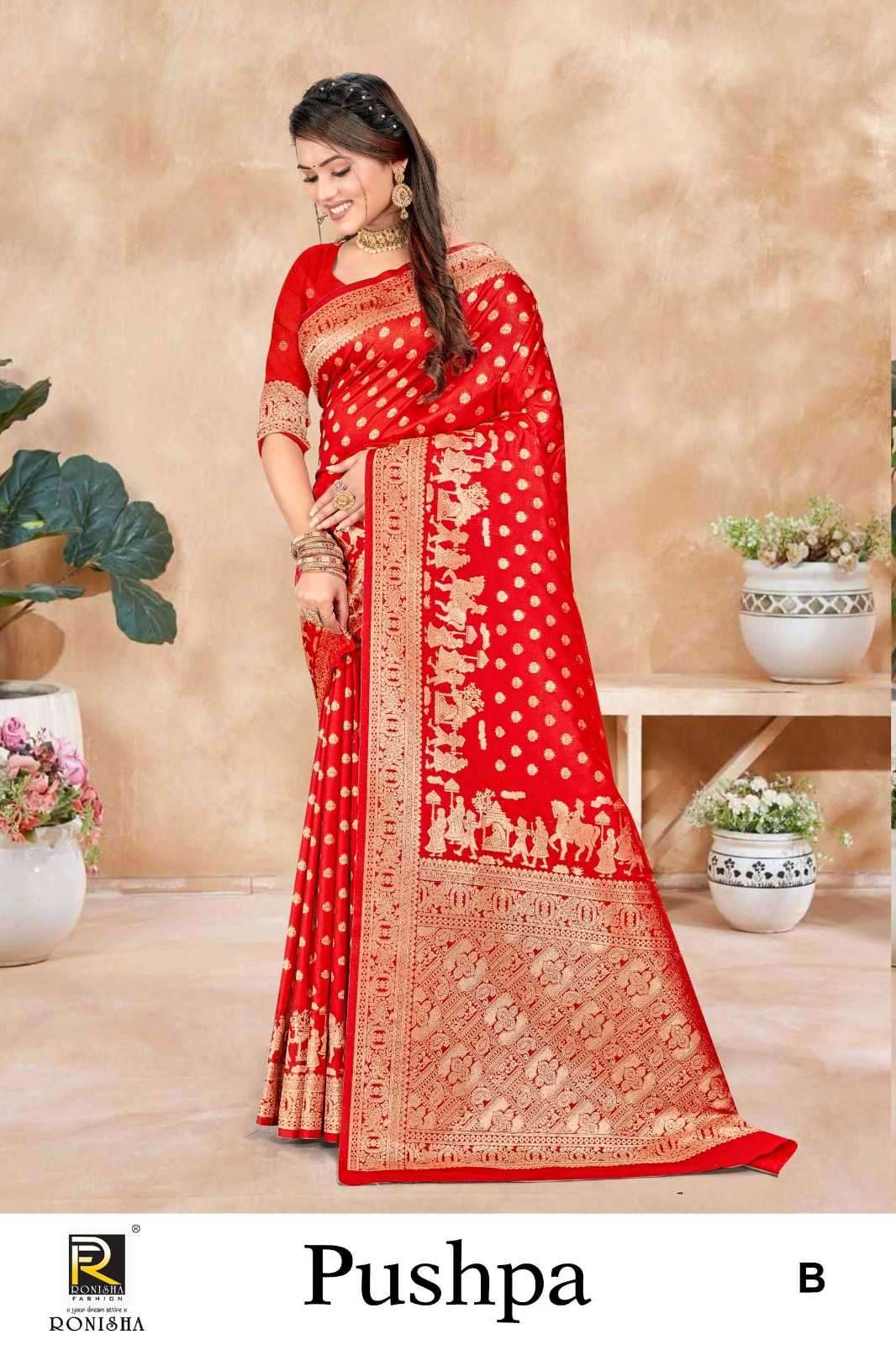 ranjna saree pushpa banarasi silk saree