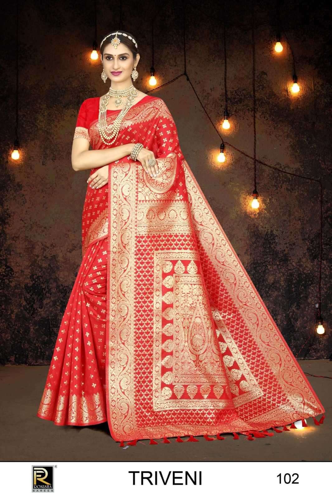ranjna saree triveni series 101-106 banarasi silk saree