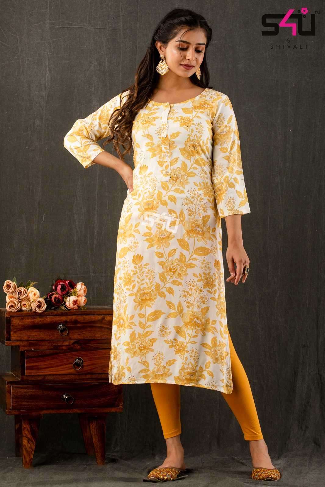 s4u 5-215 fancy western wear readymade kurti combo set