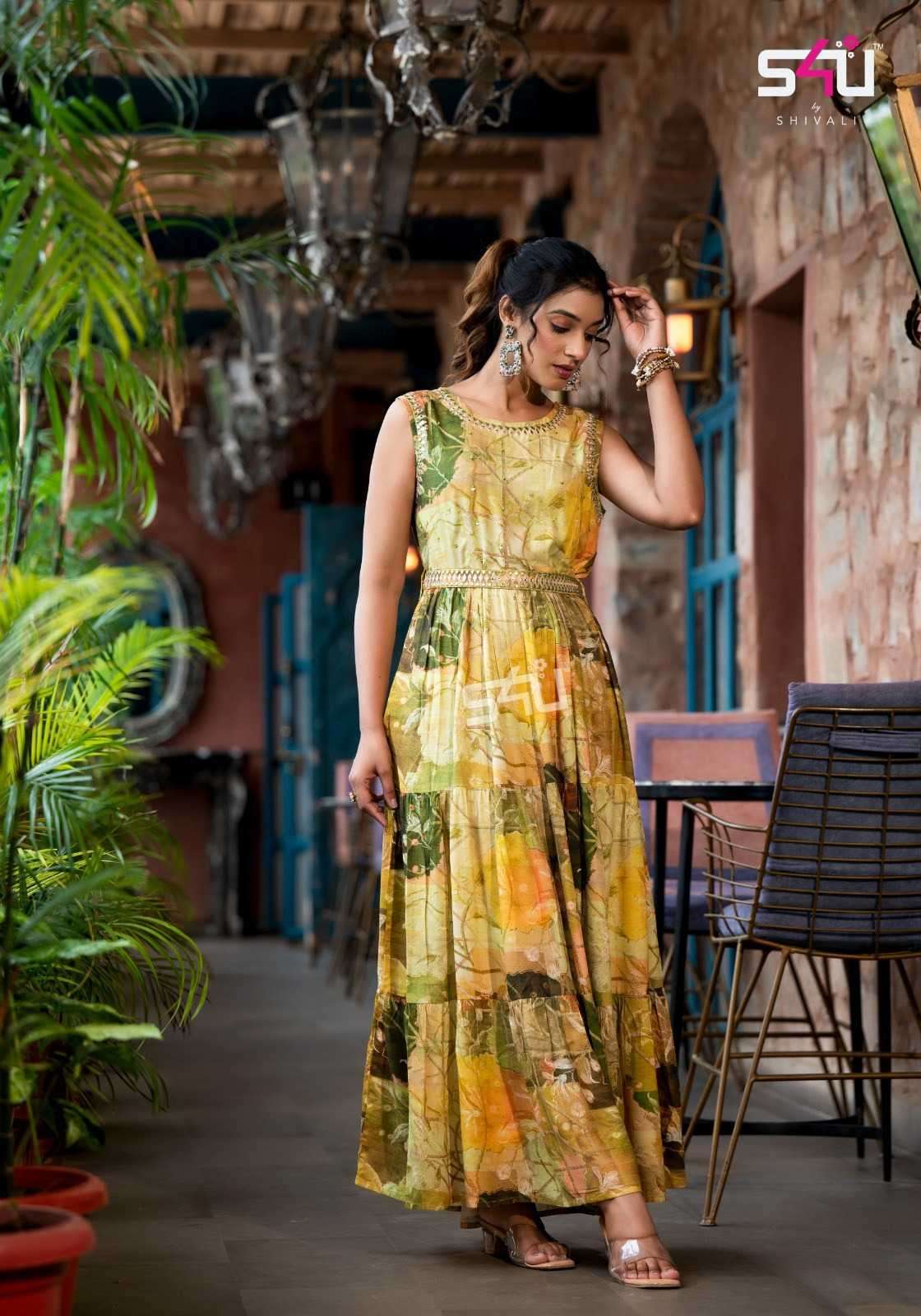 s4u pr 12-99 fancy long printed kurti