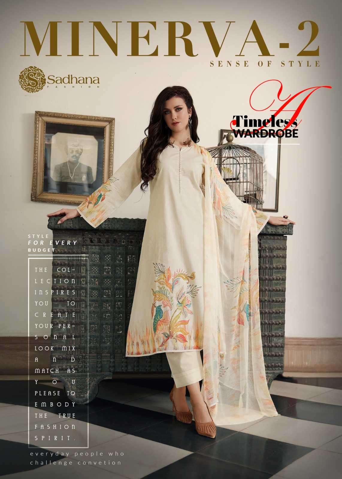 sadhana minerva vol 2 seriesa 2001-2008 pure lawn cotton suit 