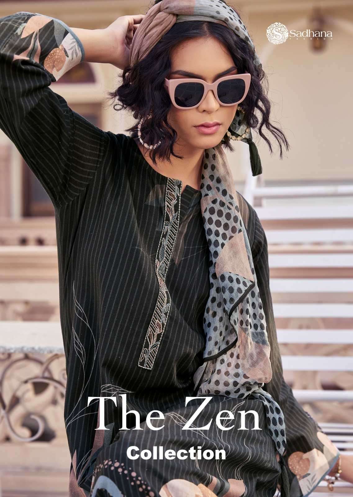 sadhana the zen collection series 10117-10124 pure linen wholesale salwar kameez in surat