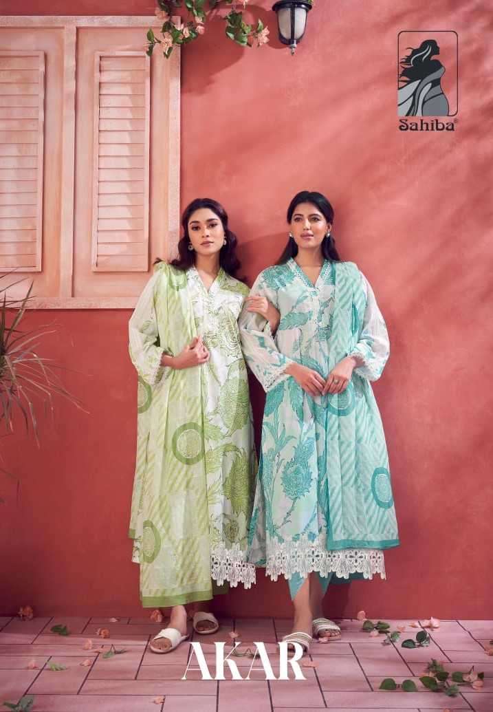 sahiba akar pure cotton lawn digital print suit 