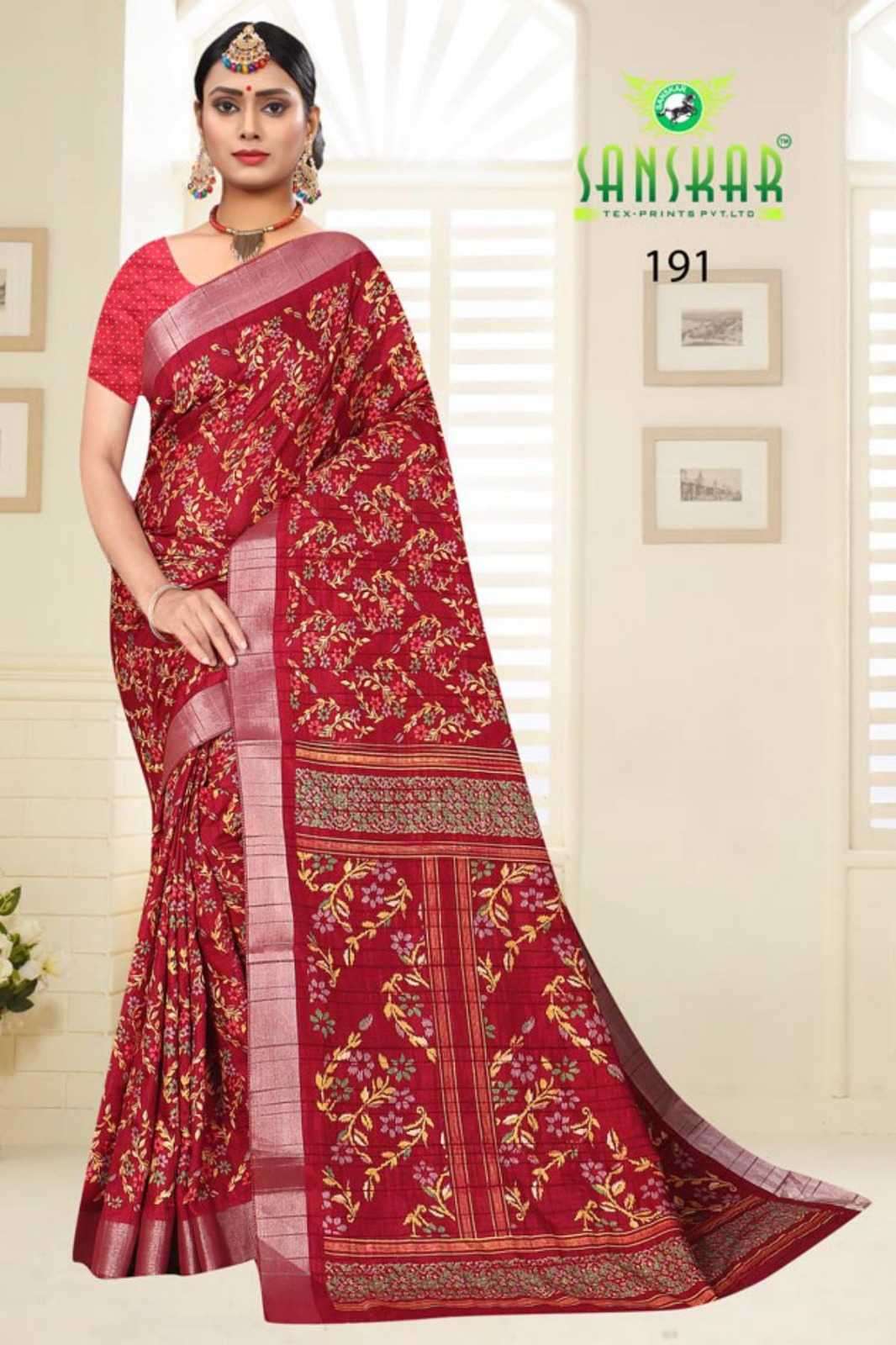 sanskar kranti vol 3 printed saree