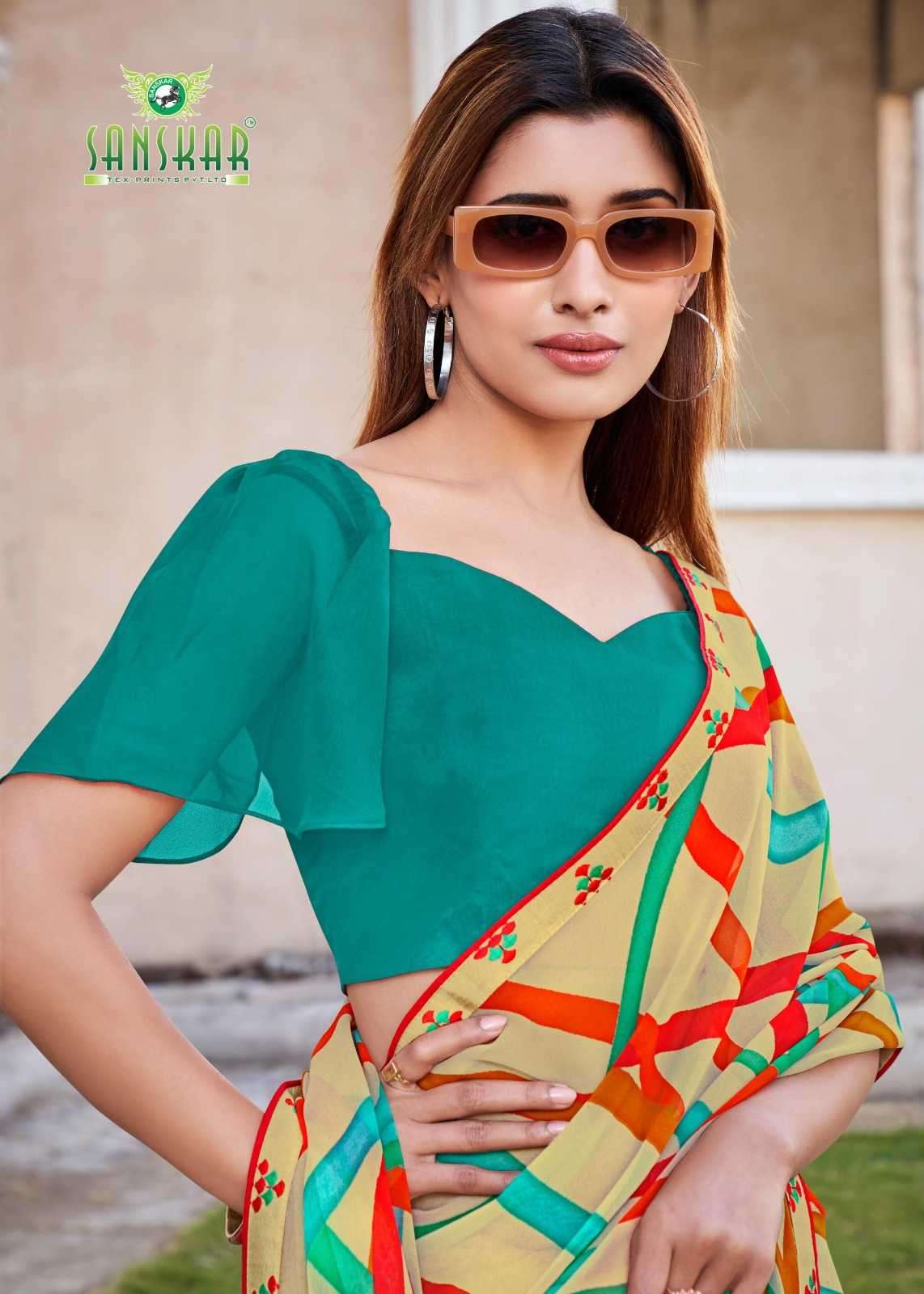 sanskar suhanepal vol 29 series 56140-56151 georgette saree