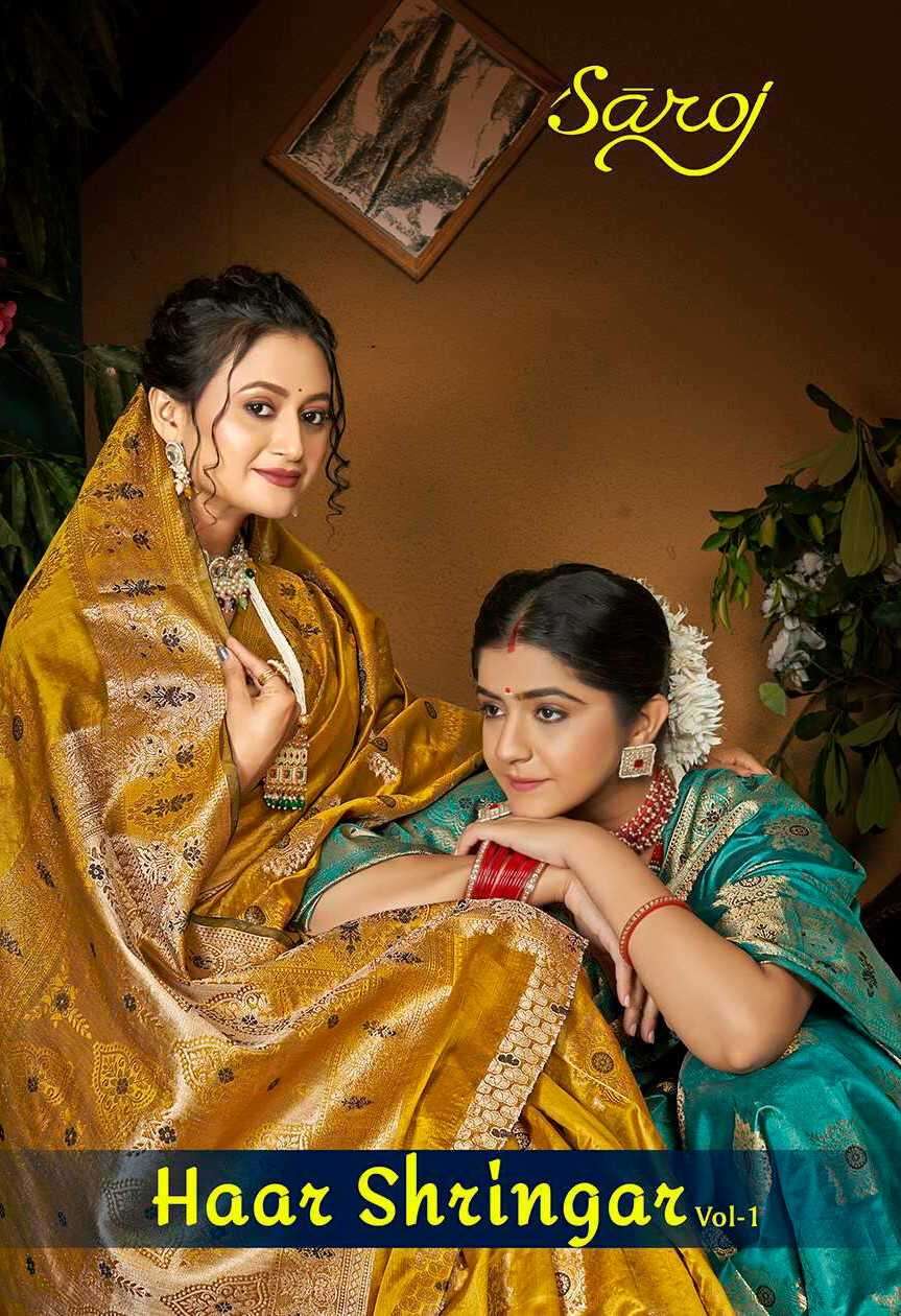 saroj haar shringar vol 1 series 1001-1006 Premium CXC Orgenza Silk saree