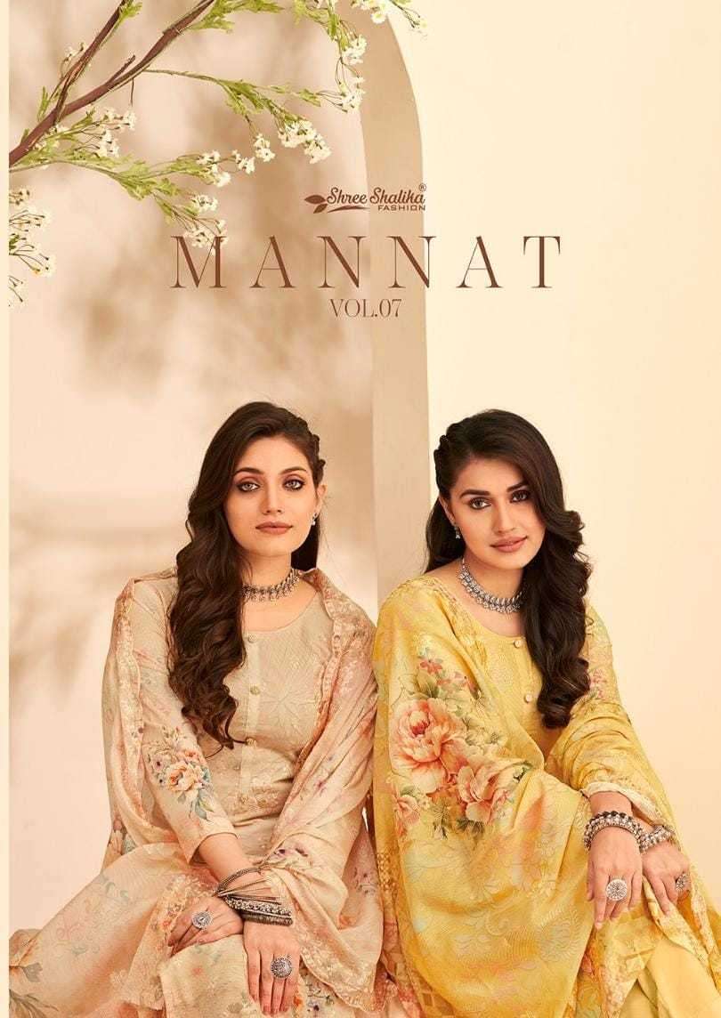 shree shalika mannat vol 7 series 7001-7008 cotton lawn suit