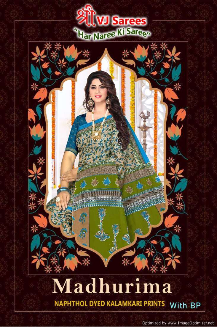 Shree VJ Madhurima  Heavy Cotton Printed saree