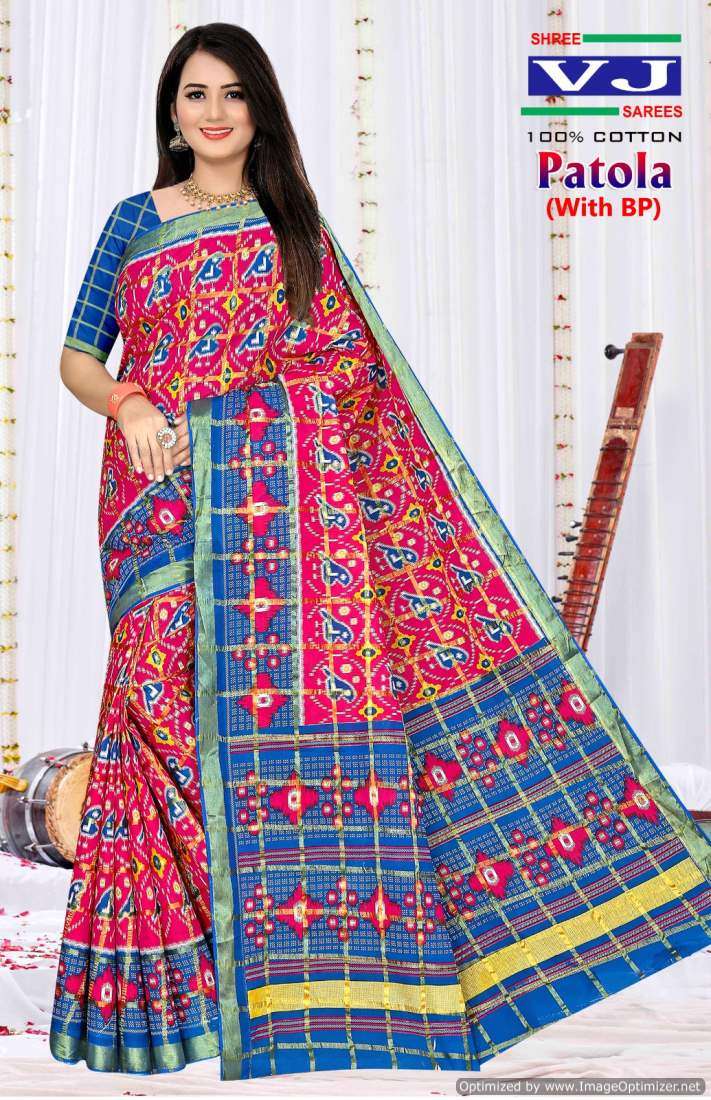 Shree VJ Patola Heavy Cotton Printed saree