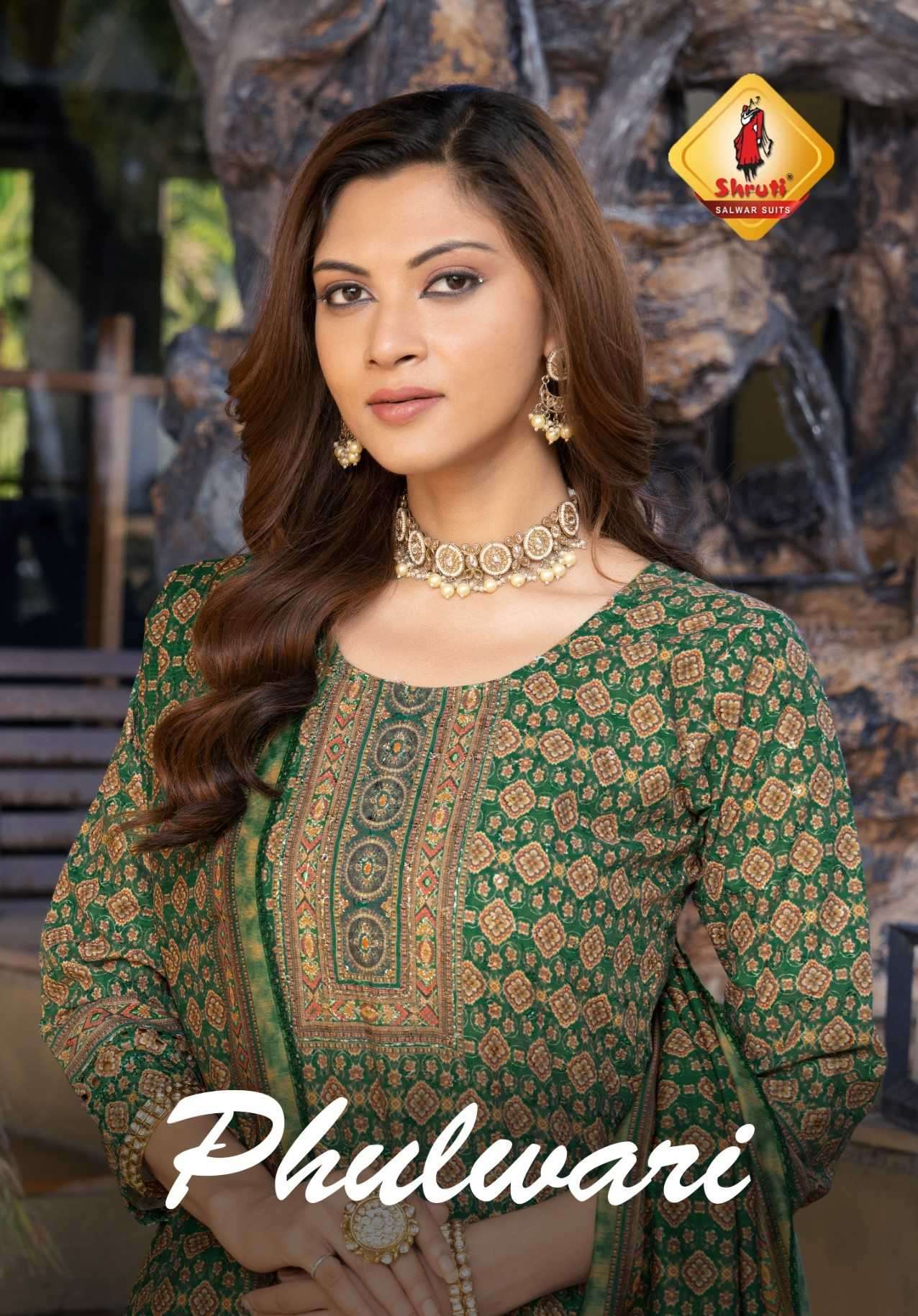 shruti phulwari pure cotton digital print readymade suit 