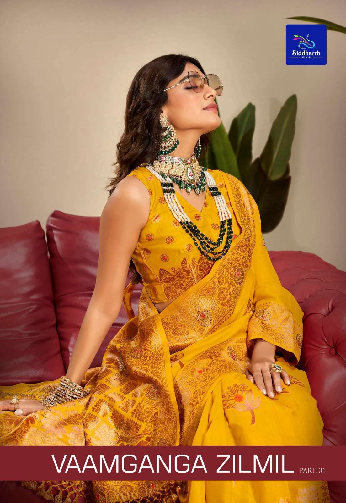 siddharth silk mills vaamganga zilmil series 2701-2706 silk saree