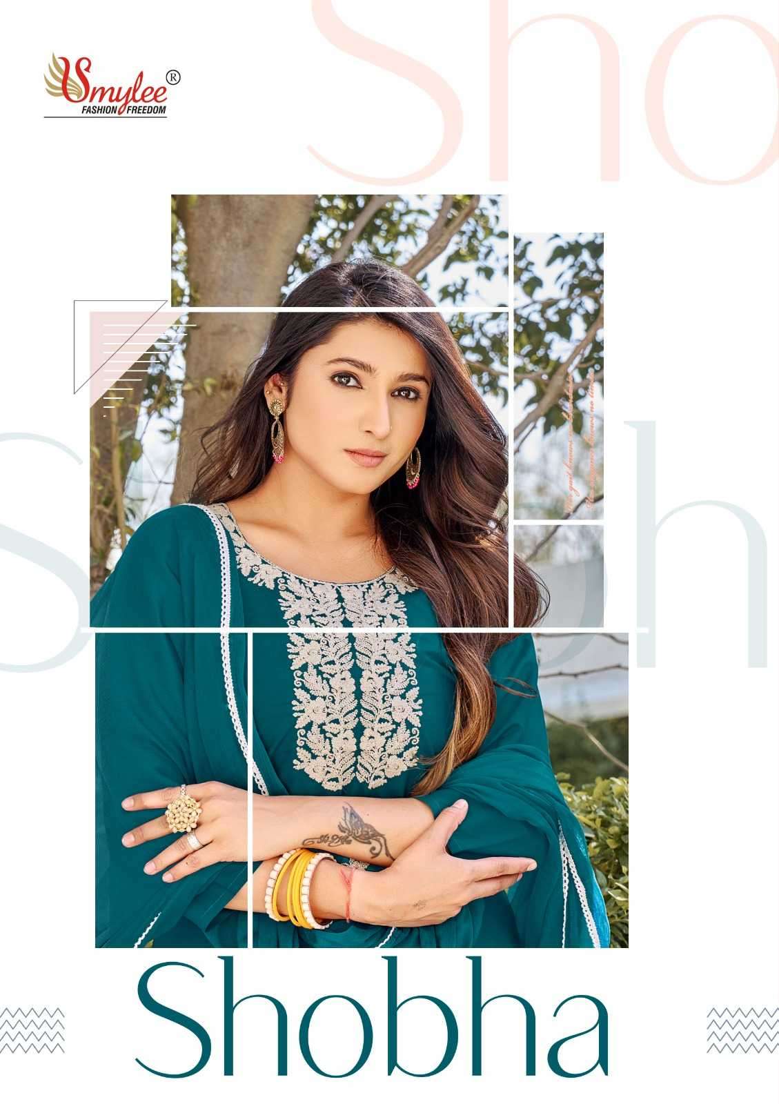 smylee shobha roman silk readymade suit 