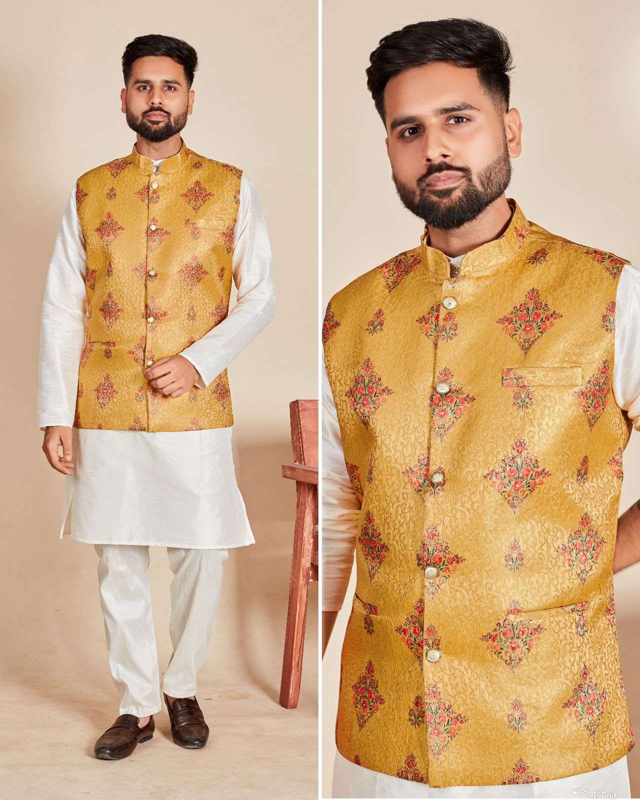 Swagat Vol 1 designer Soft Silk Ready to Wear Kurta Koti Pyjama set
