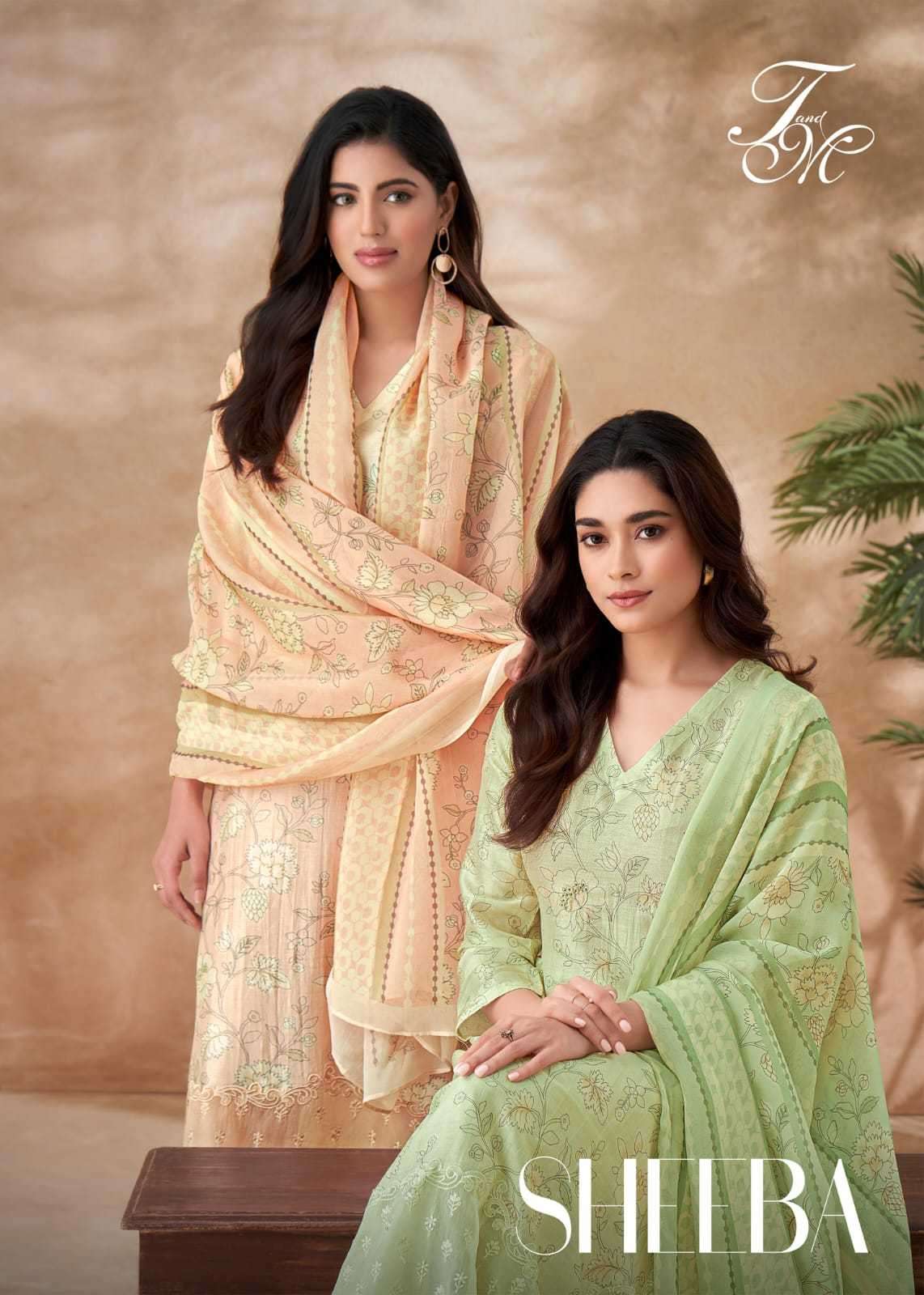 t & M designer sheeba pure chanderi silk digital print suit 