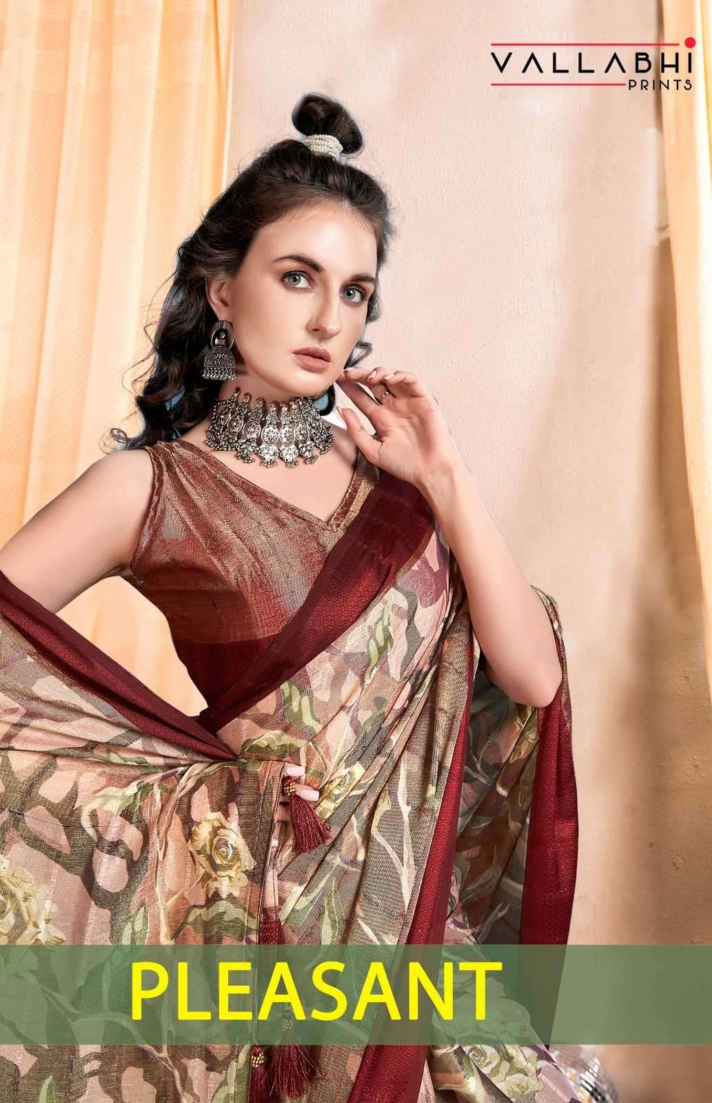 vallabhi prints pleasant series 25041-25046 Brasso Floral Printed saree