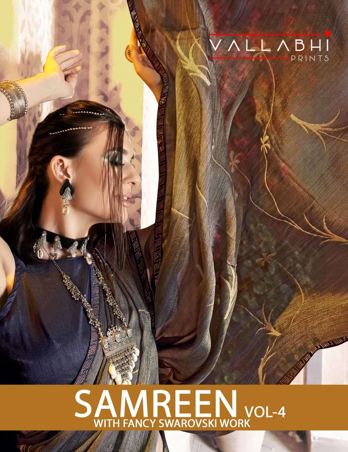 vallabhi prints samreen vol 4 series 26351-26356 brasso saree