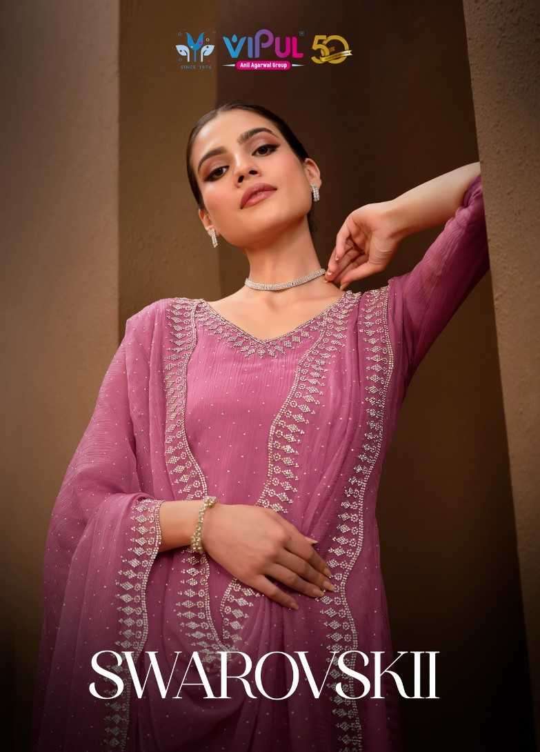vipul swarovskii series 5651-5656 organza chiffon suit