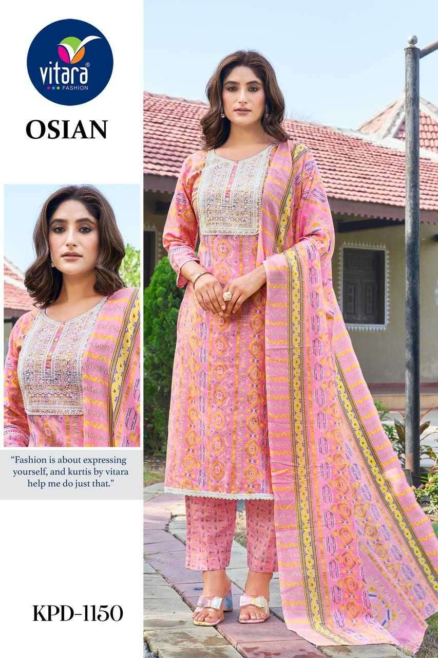 vitara fashion osian series 1150 -1153 pure cotton readymade suit 
