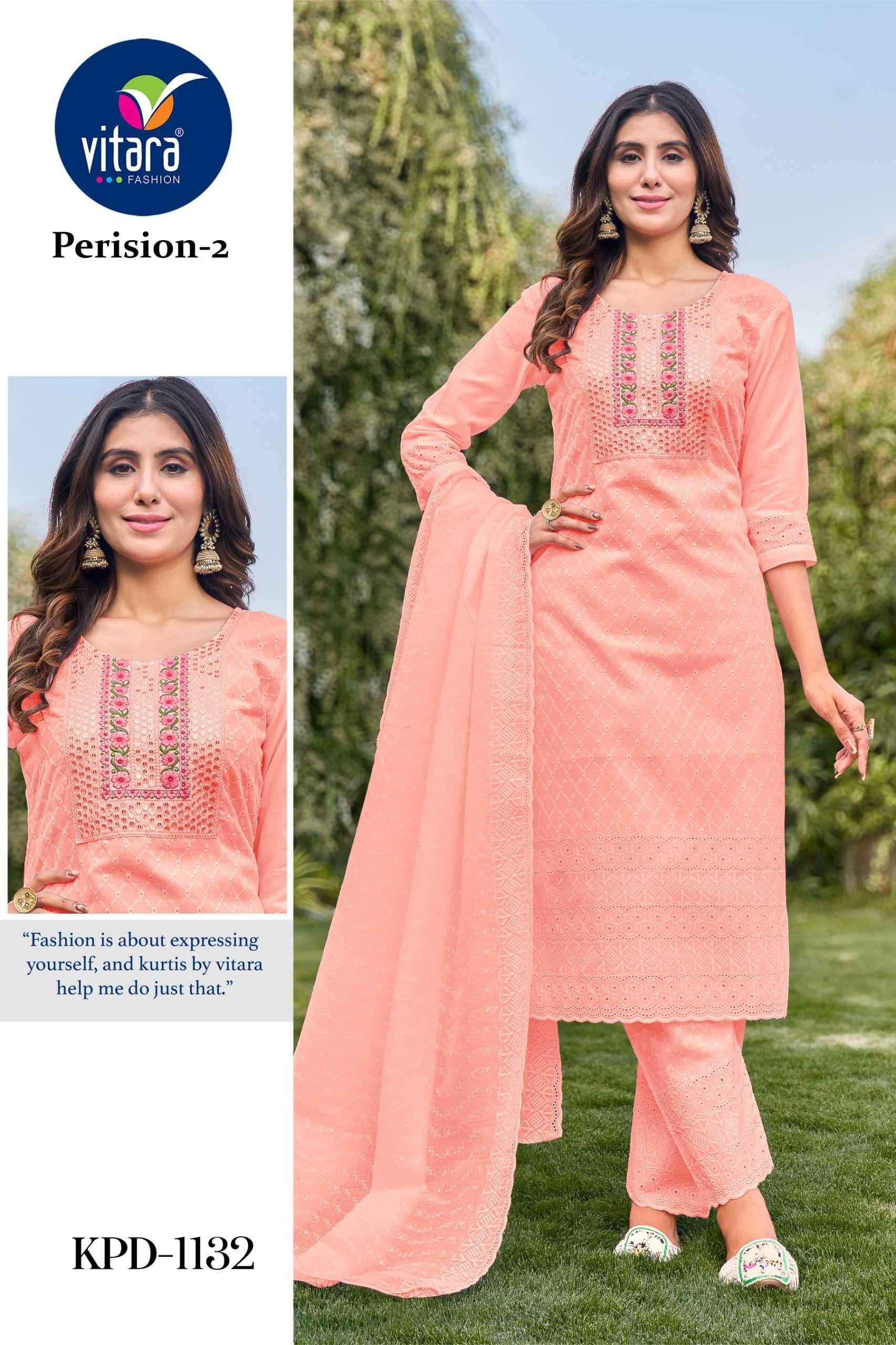 vitara perision vol 2 series 1130-1133 cotton shfli readymade suit 