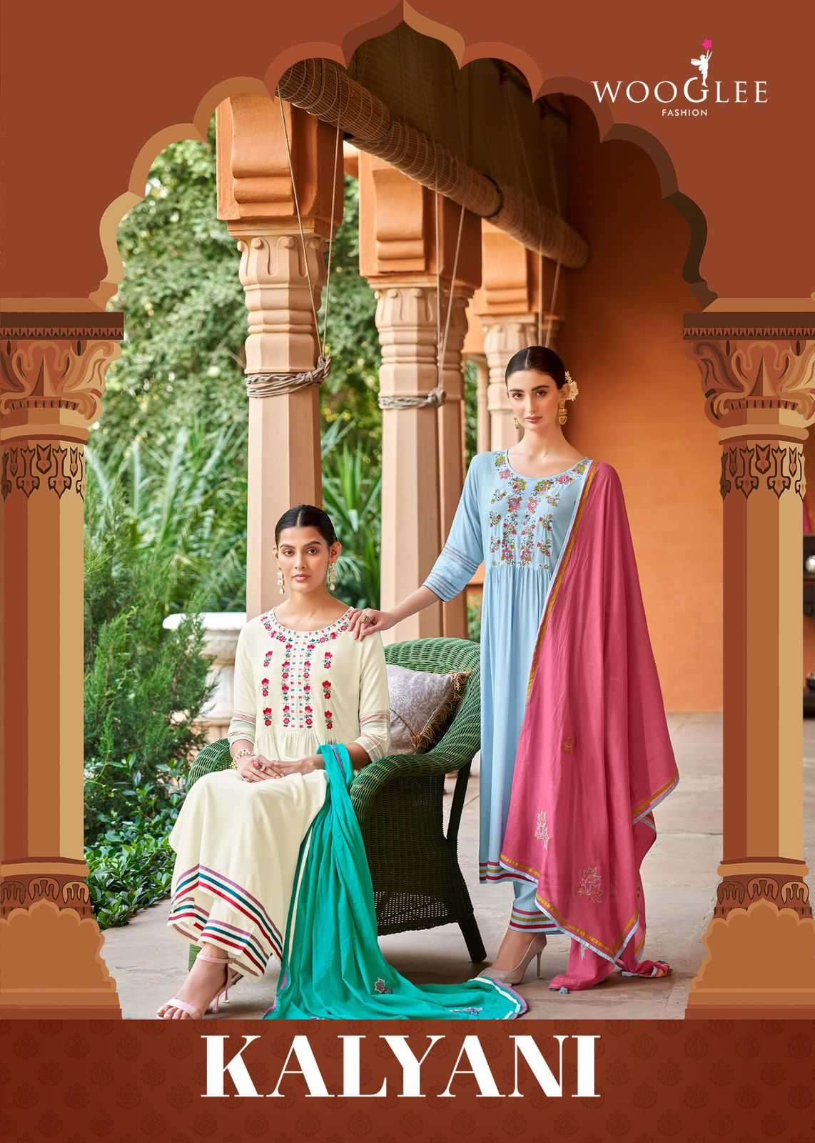 wooglee kalyani series 3001-3004 Rayon Weaving readymade suit 