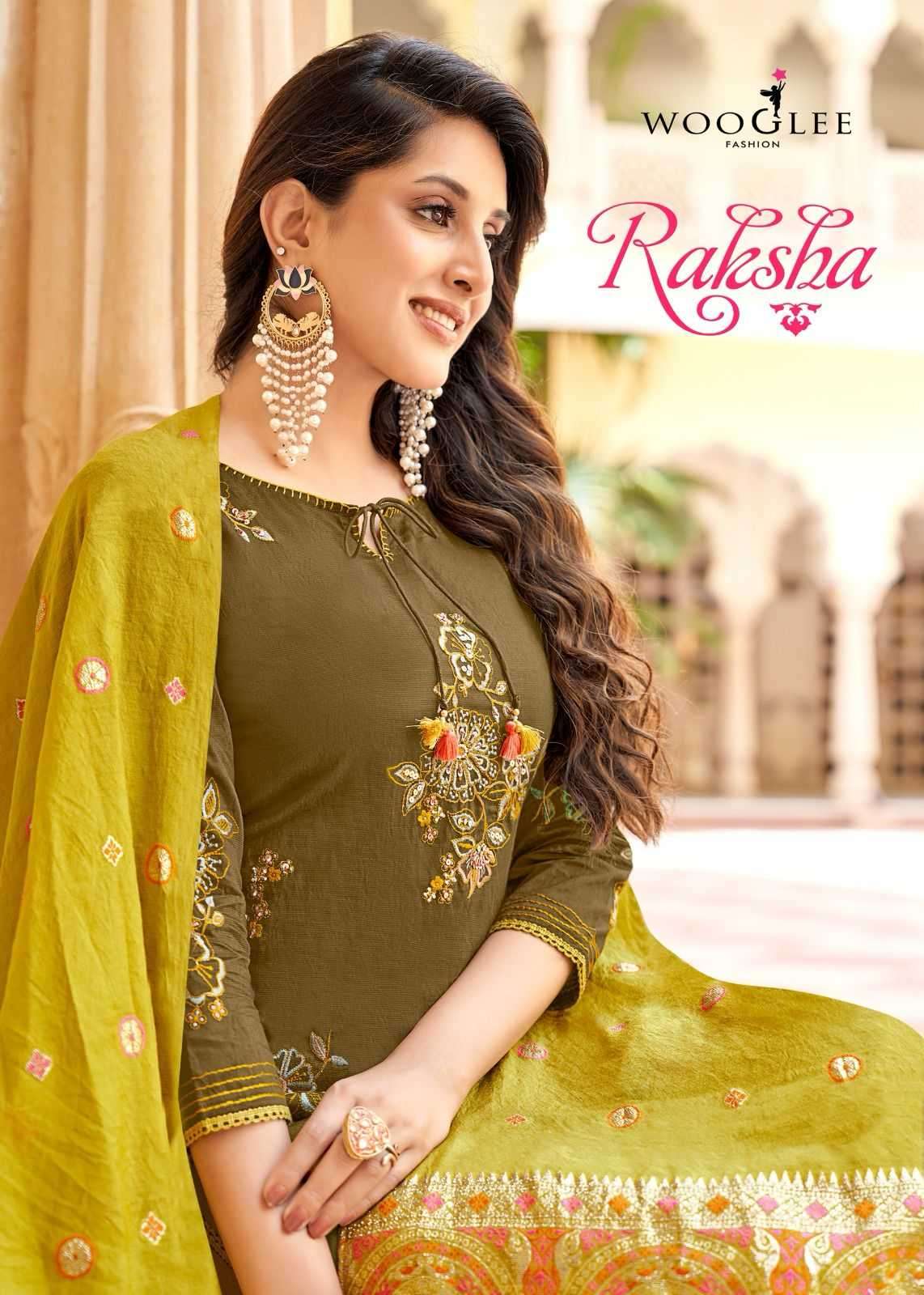 wooglee raksha series 1001-1006 Viscose Weaving readymade suit 