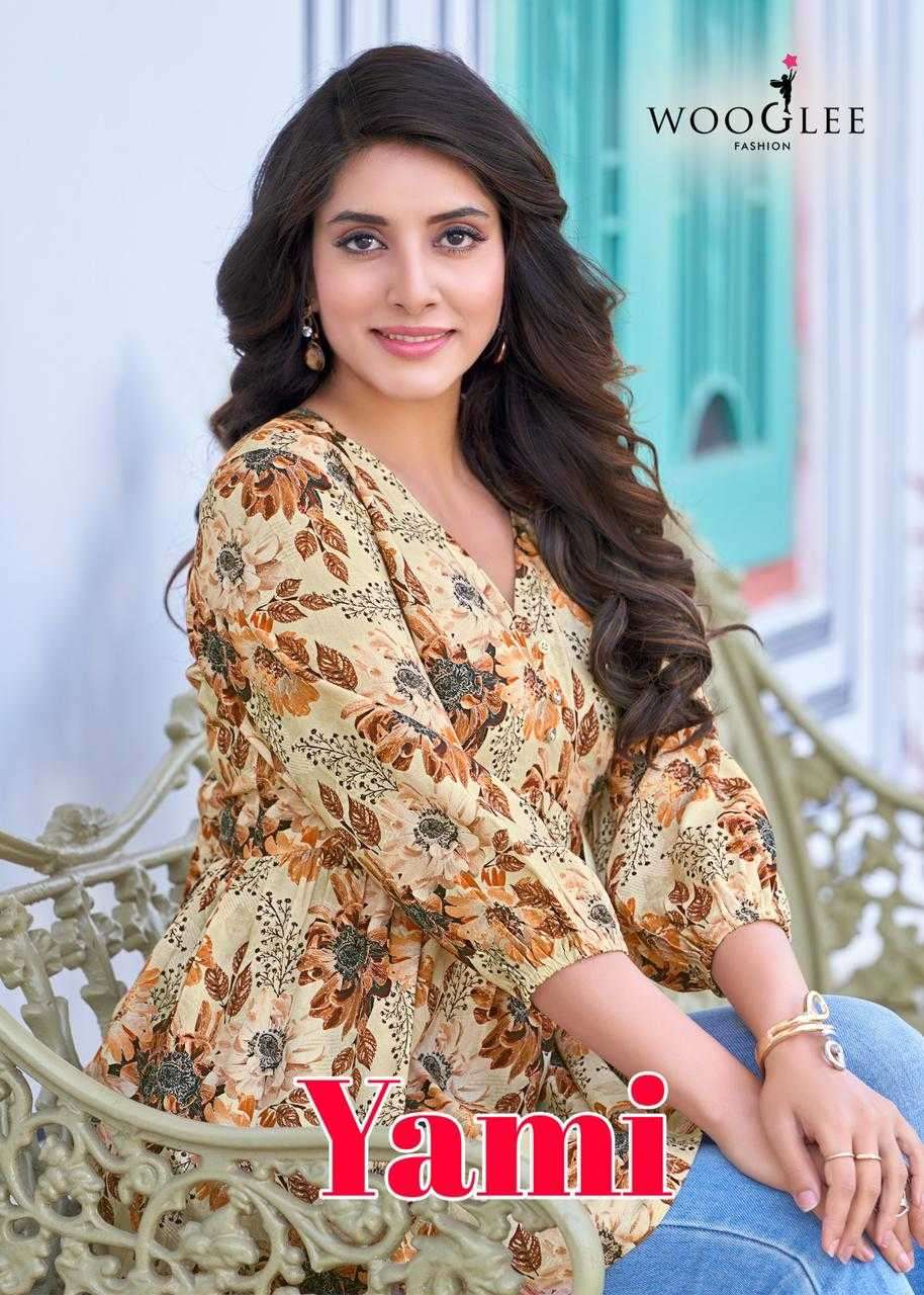 wooglee yami series 1001-1006 Rayon Print kurti