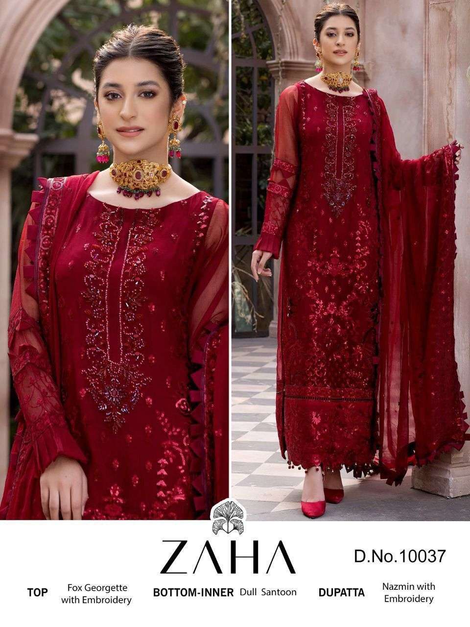 zaha inaya vol 2 series 10037 hit designs georgette suit
