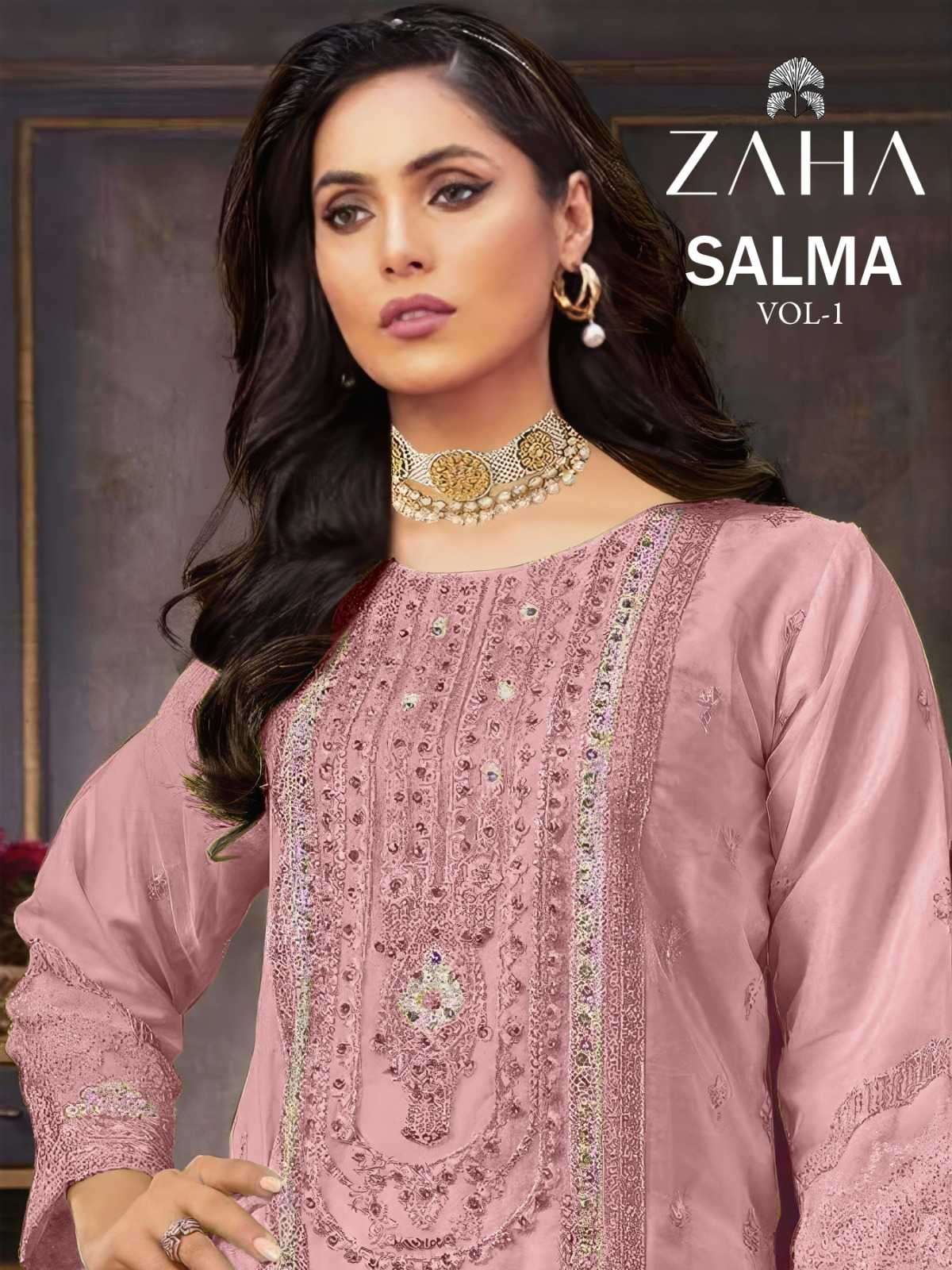 zaha salma 10283 abcd organza suit 
