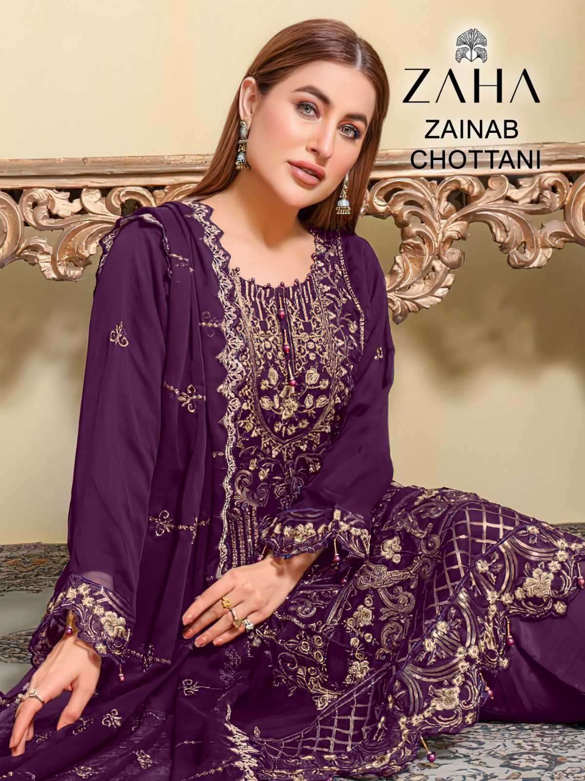 zaha zainab chottani 10233-10235 georgette suit 