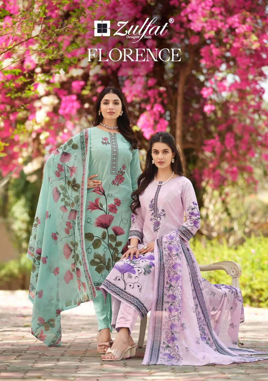 zulfat florence series 543001-543008 Pure Cotton suit