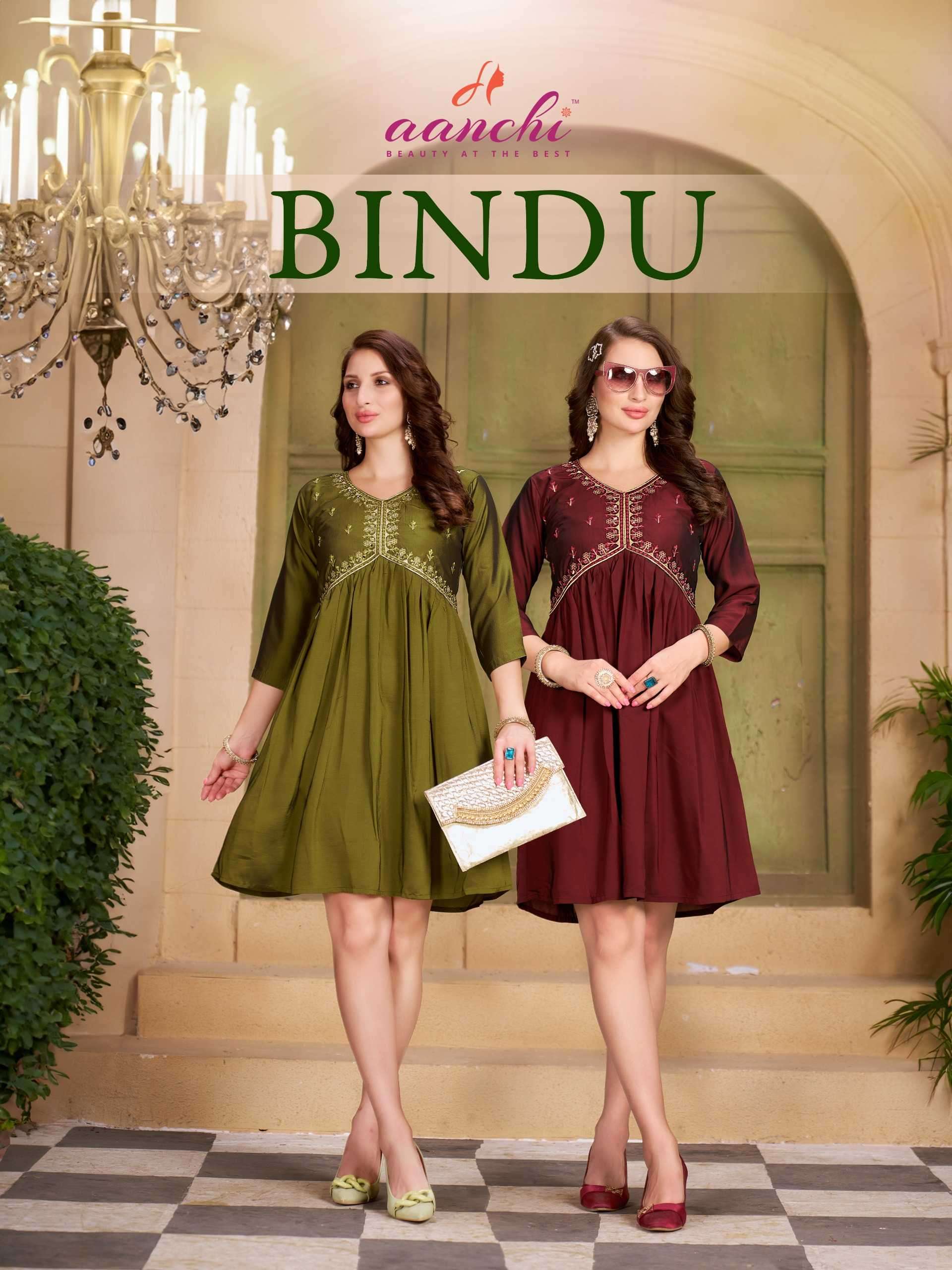 aanchi bindu series 1001-1005 rangeela silk kurti 