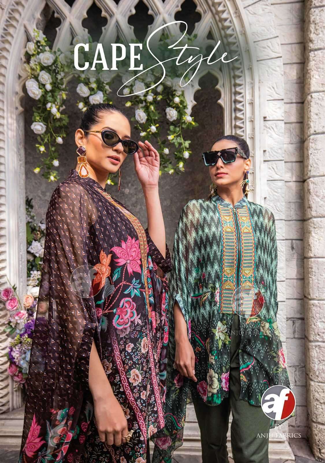 anju fab cape style series 5551-5555 viscose kurti 