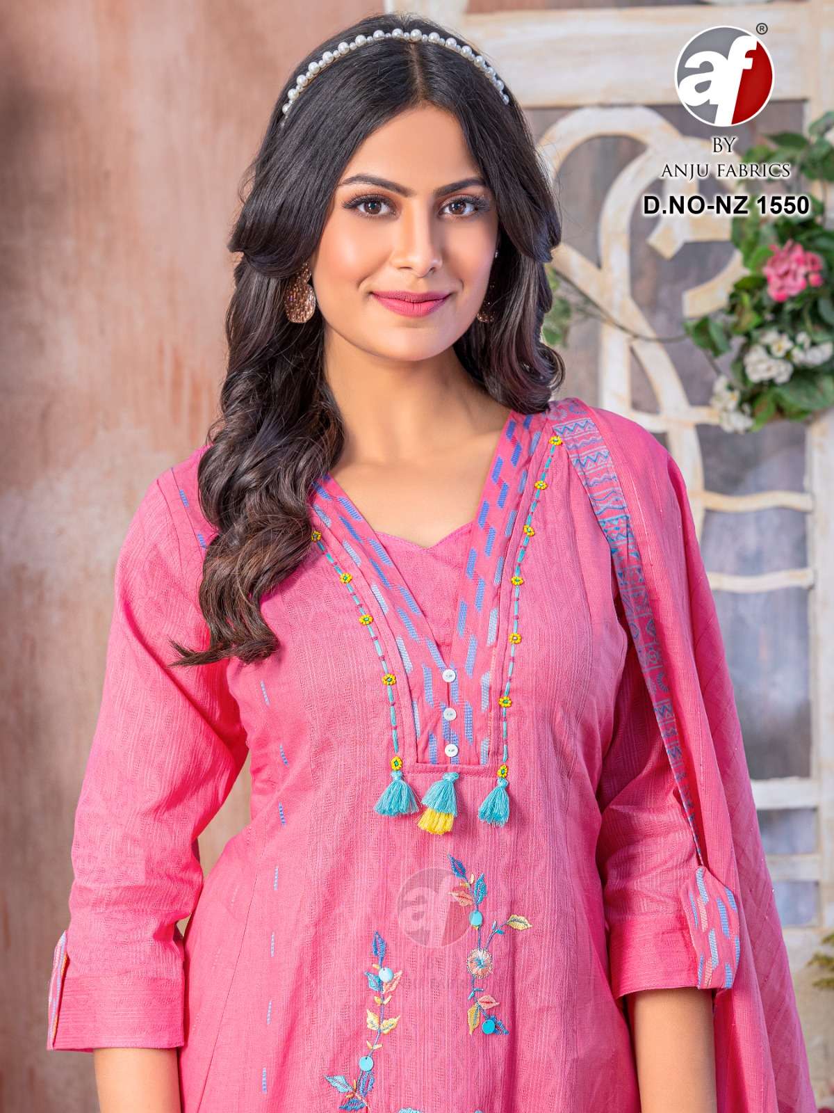 anju fab NZ SERIES designer pure cotton readymade suit 