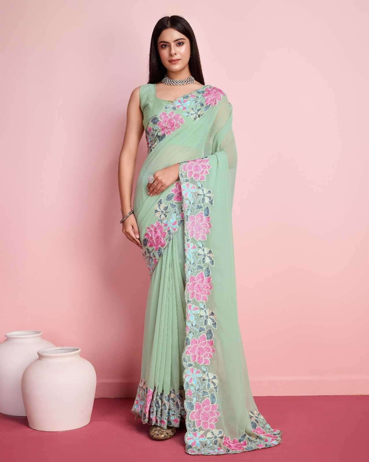 anokhi vol 3 georgette silk beautiful fancy saris