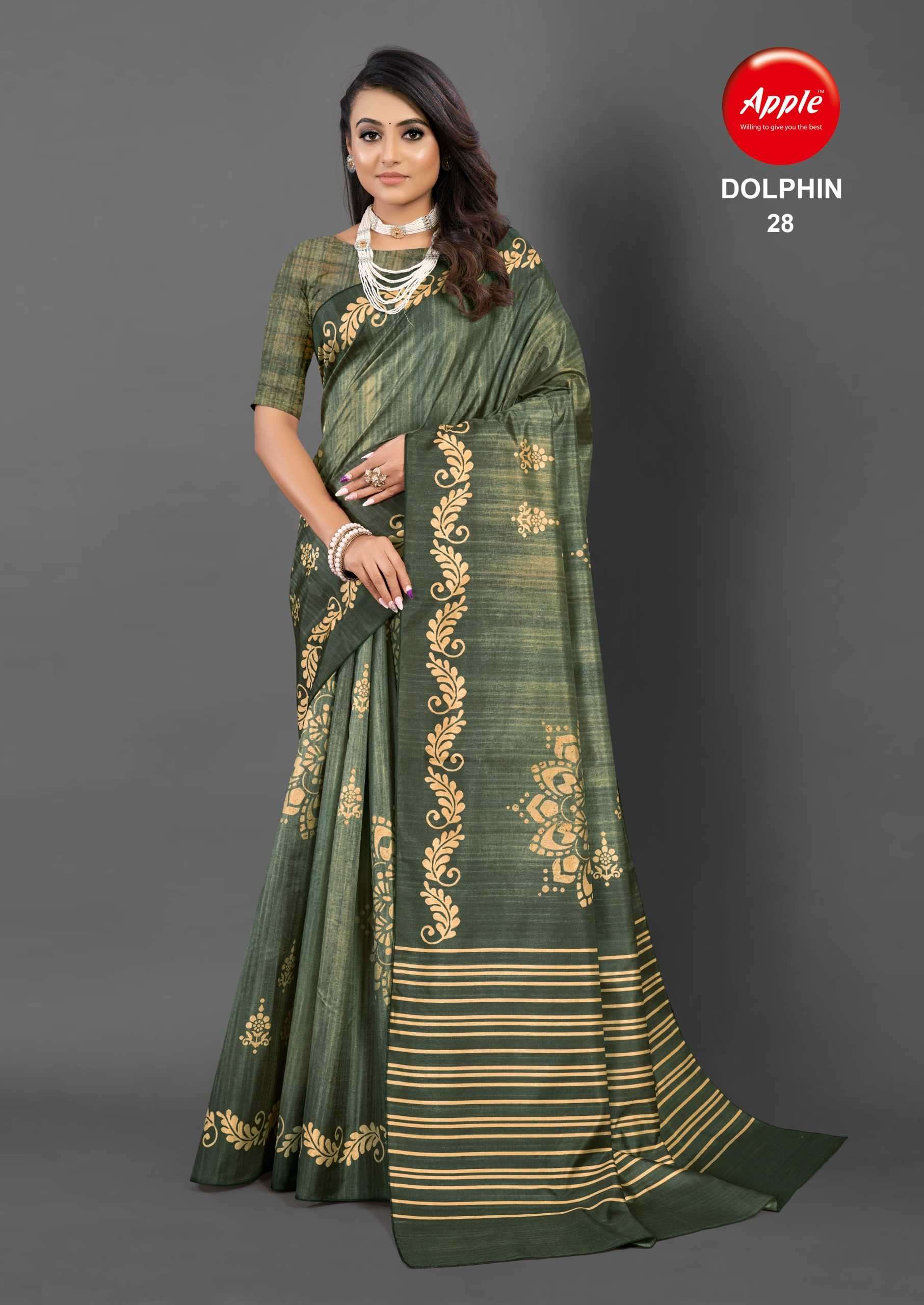 apple dolphin series 21 to 37 kozi silk saree