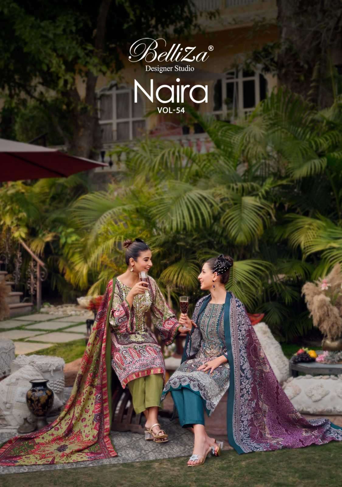 belliza naira vol 54 series 921001-921008 pure Cotton Digital Prints suit